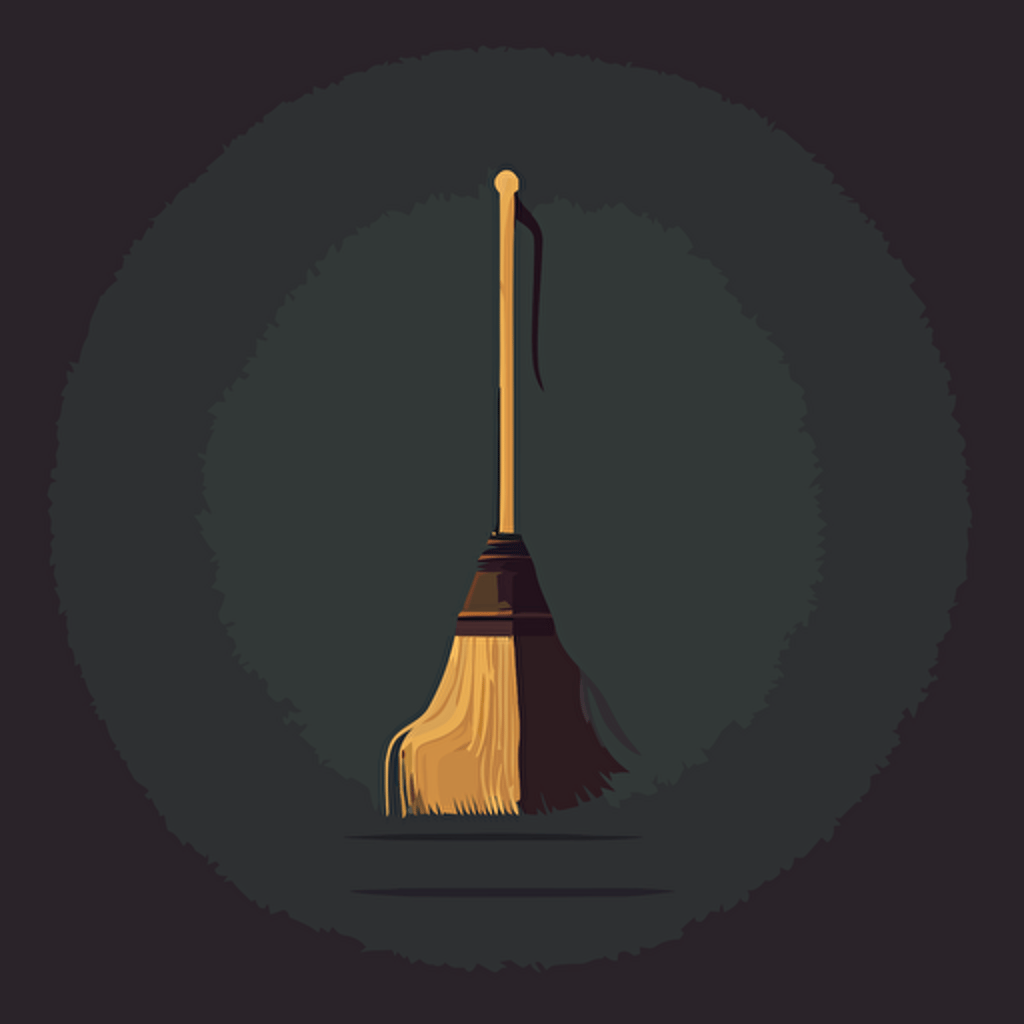A harry potter Broomstick, flat design, vector art
