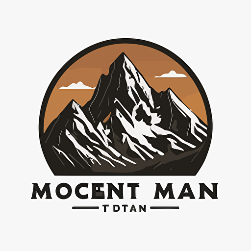 mountain logo, vector logo, minimalist, flat, vector, isolated on white