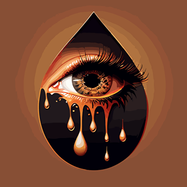 a perfect tear shape, vector, illustration, elegant