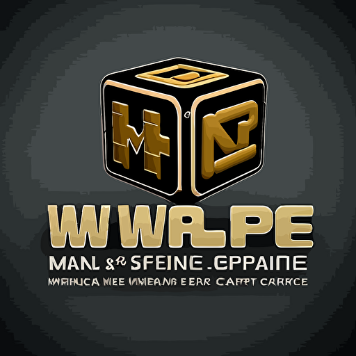 make M&P company logo, vector, electrical appliance business, simple, cube