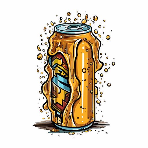 cartoon beer graffiti vector, no background
