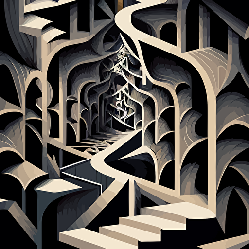 vector illustration of an escher design