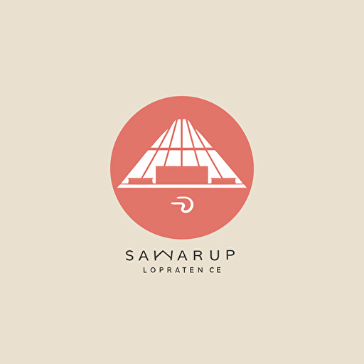 a minimal vector image logo of a luxury japanese sushi restaurant, only 3 color