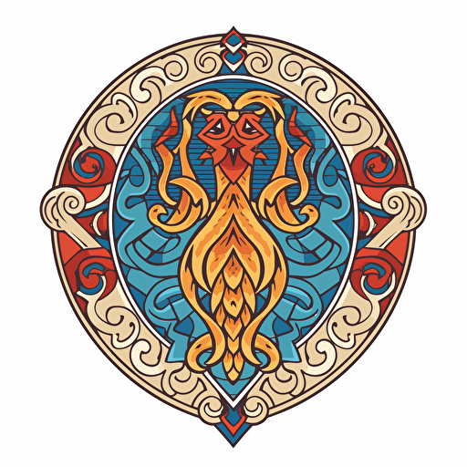flat vector art, coat of arms in a celtic style, isolated, ultra minimalistic,