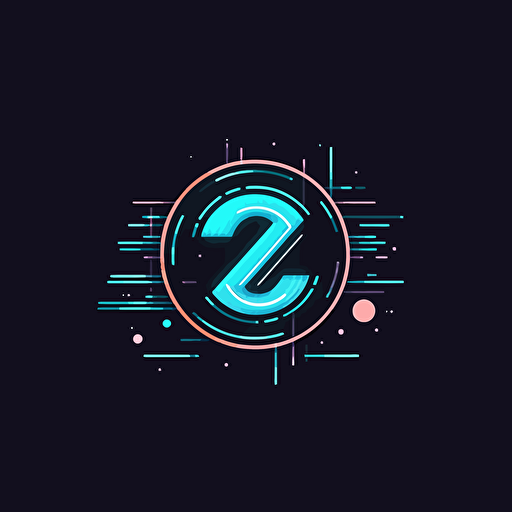 Sci-fi Simple Logo for C and Z letters, C and Z logo, CZ logo, Night Club vector logo, logo design in a simple line way