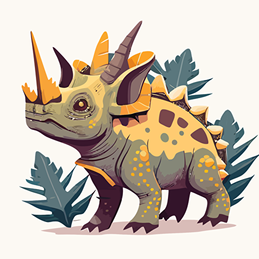 Cute styracosaurus vector image