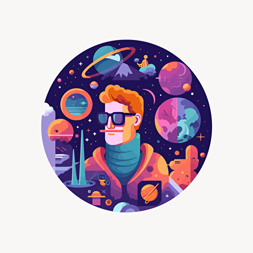 mulitverse vector icon,