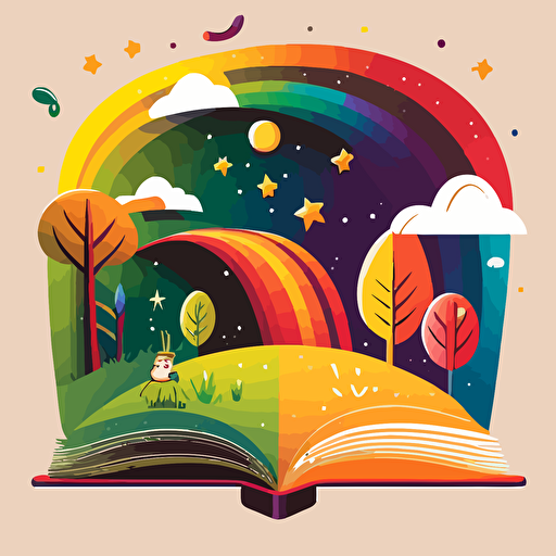 children's picture book colorful vector simple