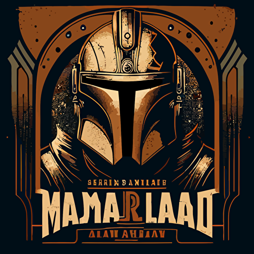 the mandalorian movie poster vector art, Shepard Fairey artstyle