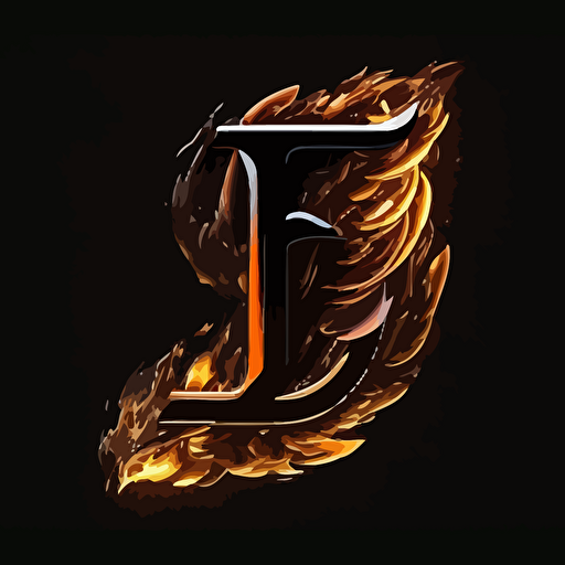 the letter L, the letter F, logo, high res, racing themed , vector, black background