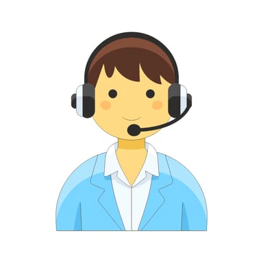 a customer support person 