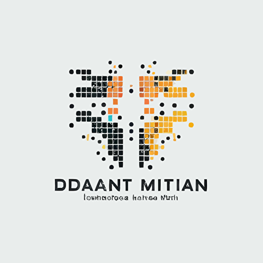 logo of digital transformation,simple,white background,creative,vector, technology, pixels