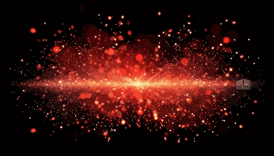 Vector red sparkles on an isolated transparent background. Atomization of red dust particles png. Glowing particles png. red dust. Light effect