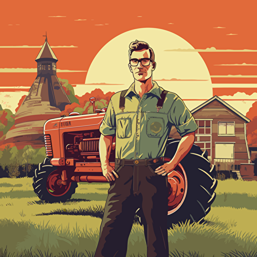 vector art of "Support your local farmer"