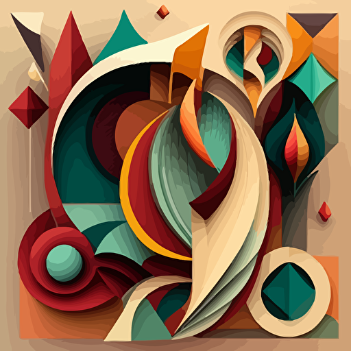 geometrical shapes abstract vector art design