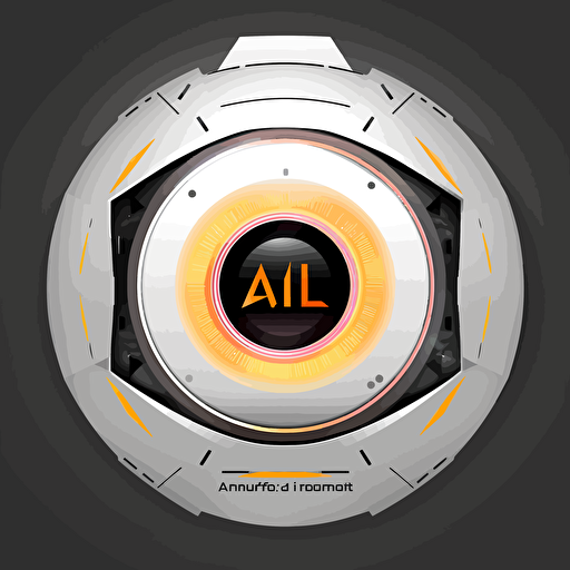 Logo for AI initiative, sticker, vector art, flat color