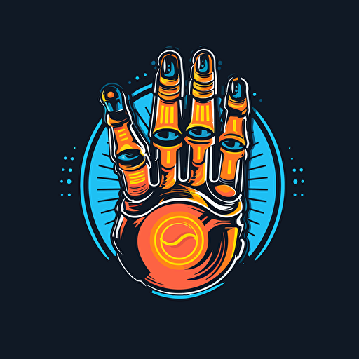 robotics hand logo design. vector