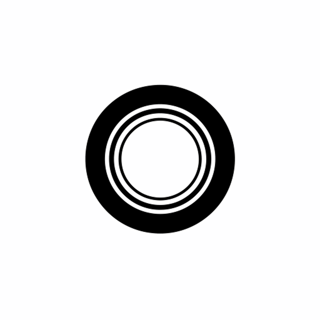 Create a minimalistic logo with a vector image of a circle. No text on a white background.