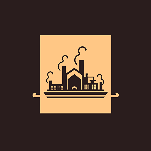 industrial minimal logo design, vector style