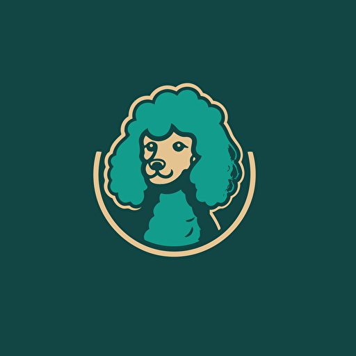 a vector logo of a poodle, elegant, luxurious, beautiful, simple, modern, inpsired by the starbucks logo