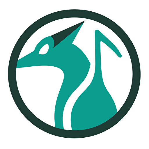 an opensource project vector logo of an animal with magnifying glass