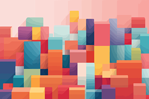 blocks of colour, flat, vector