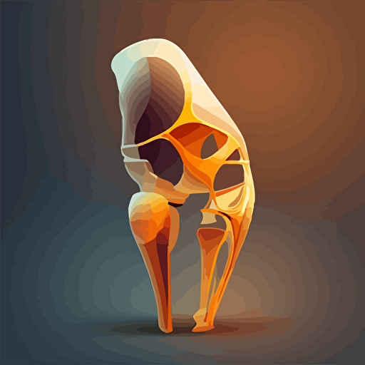 modern style of Vector image of the knee including menicscus ACL and cartilage
