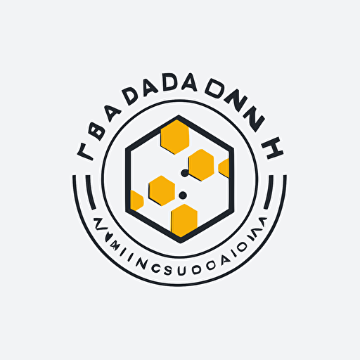 a simple vector art logo for a blockchain company in the style of Carolyn Davidson. white background