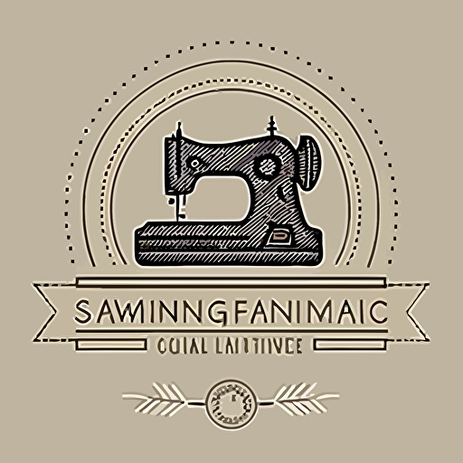 minimalistic Vector Logo for Creative handmade, sewingmachine