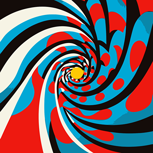 spiral by Kazumasa Nagai , flat colors, 2d vector art, comic book style