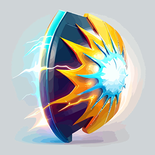 energy shield, side view, illustration, vector art