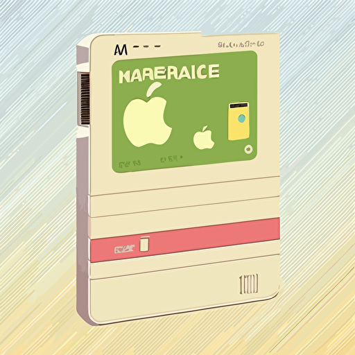 game cards, Apple macintosh computer vector illustration, simple