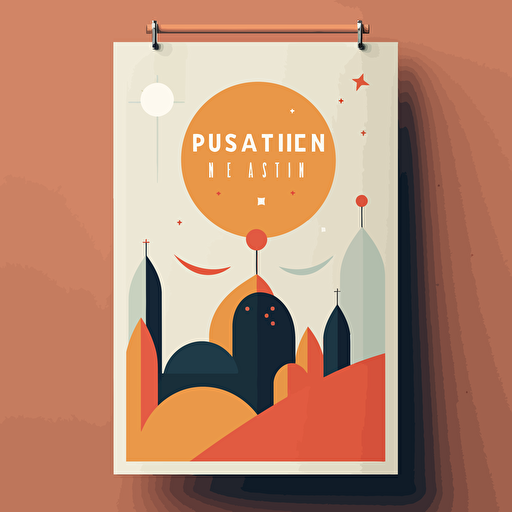 Christian event, minimal, vector poster