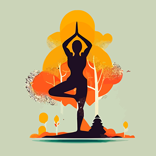 yoga vector art minimalistic