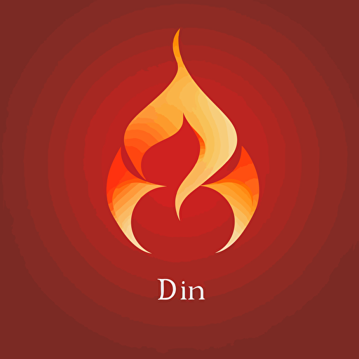 logo, djinn, vectorial, red orange color, adobe illustrator, no text, minimalist