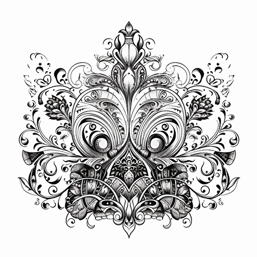 breathtaking crown, white background, waterhouse style, vector