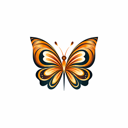2d vector logo of a butterfly