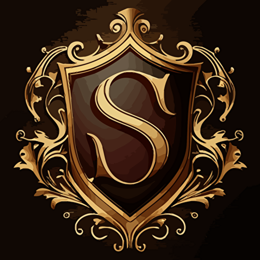 vector style image of a monogram logo using the letters s and o to form the shape of a shield