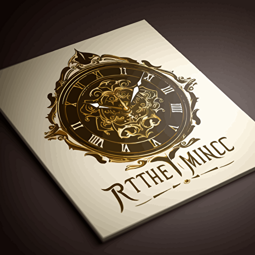 Make a logo for publishing company 'RichTime', time to get rich using color #f37022, vector desing