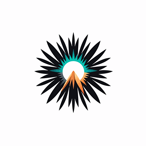 circle emblem, starburst, minimalist logo, vector, abstract seed, futuristic, sleek design