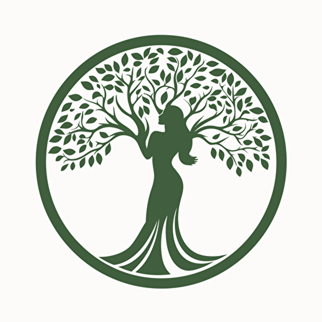 pictorial mark logo for a Sex Trafficking Prevention Initiative, tree, vector, simple