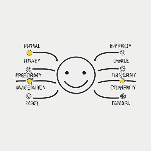 simple pictogram representing positivity, line, vector, white background