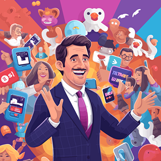promotion of a politician's new tiktok channell: vector art high res