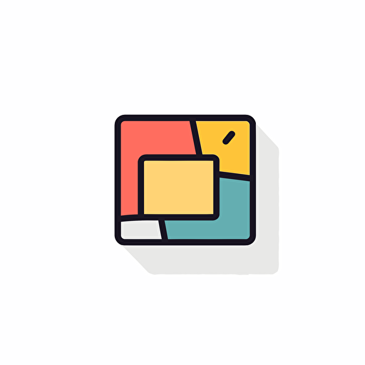 Sticky Note , icon, comic vector illustration style, flat design , minimalist logo, minimalist icon, flat icon, adobe illustrator, white background, simple