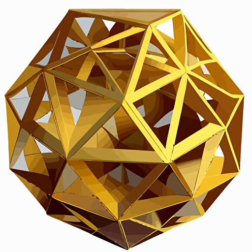 vector image of icosahedron