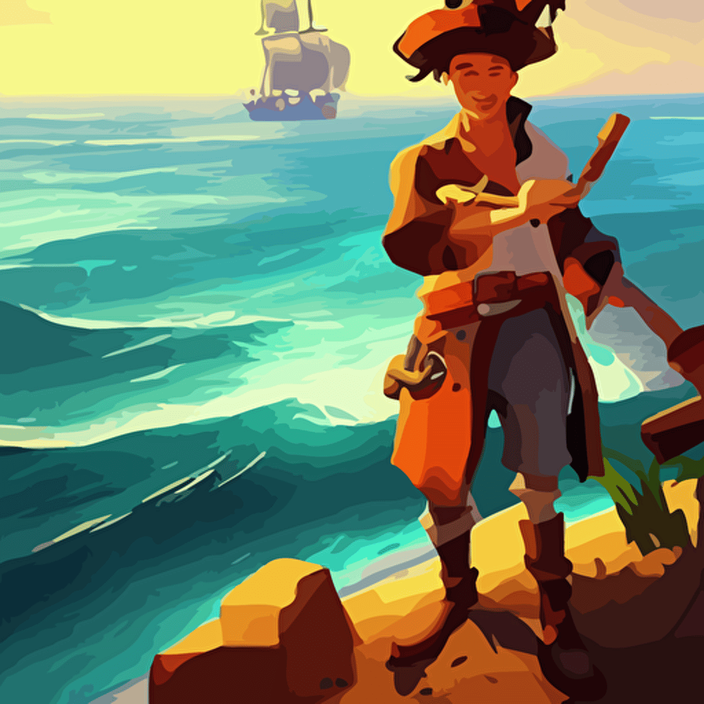 painting treasure sea thieves game smooth median photoshop filter cutout vector behance hd jesper ejsing rhads makoto shinkai lois van baarle ilya kuvshinov rossdraws global illumination