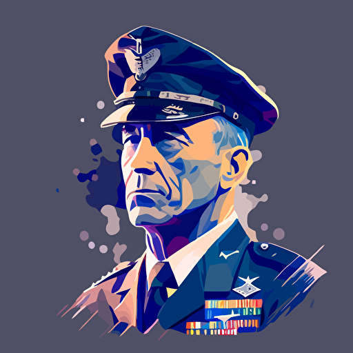 air force general, corporate vector art