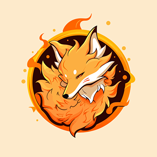 logo, simple, minimalist, vector SunFox