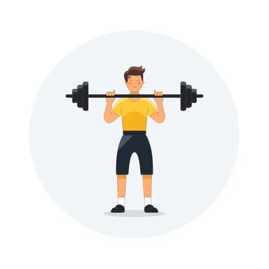 a person weightlifting