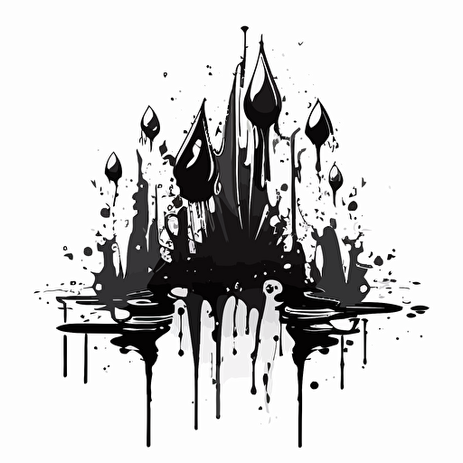 "'", ink oultines, white background, vectorized